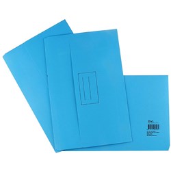 Stat Document Wallet Foolscap Manilla 30mm Gusset Blue