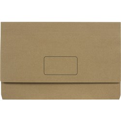 Marbig Enviro Slimpick Document Wallets Foolscap 100% Recycled Kraft Pack Of 10