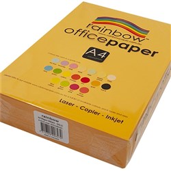 Rainbow Office Copy Paper A4 80gsm Gold Ream of 500