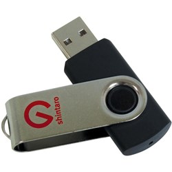 Shintaro 16GB Rotating Pocket USB 2.0 Black