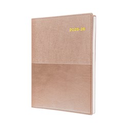 Collins Vanessa Financial Year Diary A5 Day To Page Rose Gold