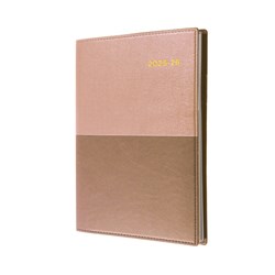 Collins Vanessa Financial Year Diary A5 Week To View Rose Gold