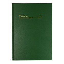 Collins Financial Year Diary A6 Week To View Green