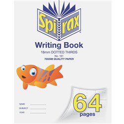 Spirax P161 Writing Book Poly Cover 335 x 240mm 64 pages 18mm Dotted Thirds