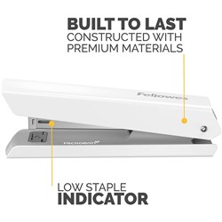 Fellowes LX820 Classic Desktop Stapler Full Strip White