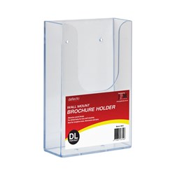 Deflecto Brochure Holder DL Single Tier Wall Mount