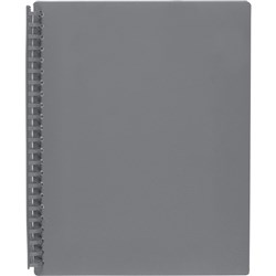 Marbig Display Book A4 Refillable 20 Pocket Grey