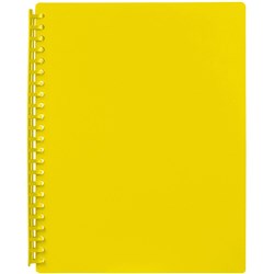 Marbig Display Book A4 Refillable 20 Pocket Yellow