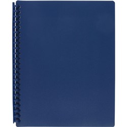 Marbig Display Book A4 Refillable 20 Pocket Dark Blue