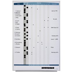 Quartet Planner Board Matrix In / Out 865x580mm Portrait Aluminium Frame