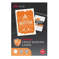 GBC Binding Cover A4 300 Micron Pack Of 100 Clear Frosted
