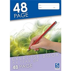 Sovereign Exercise Book A4 Year 3/4 Ruled 48 Page